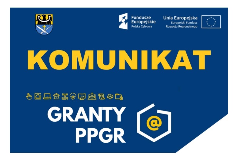 Tablica Komunikat Granty PGR