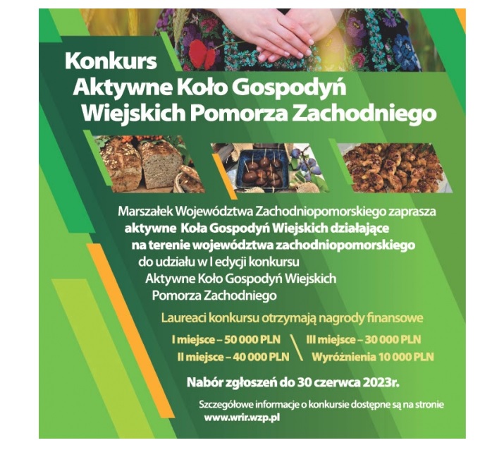 Plakat informacyjny o konkursie UM WZ dla KGW