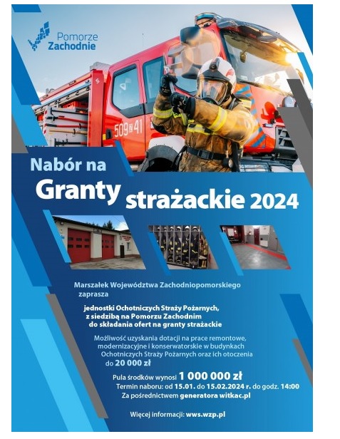 Granty strażackie 2024 - plakat