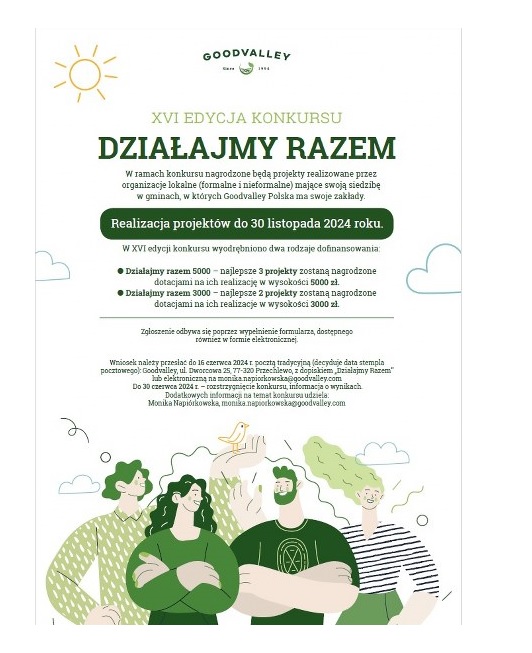 plakat konkursu "Działajmy razem"