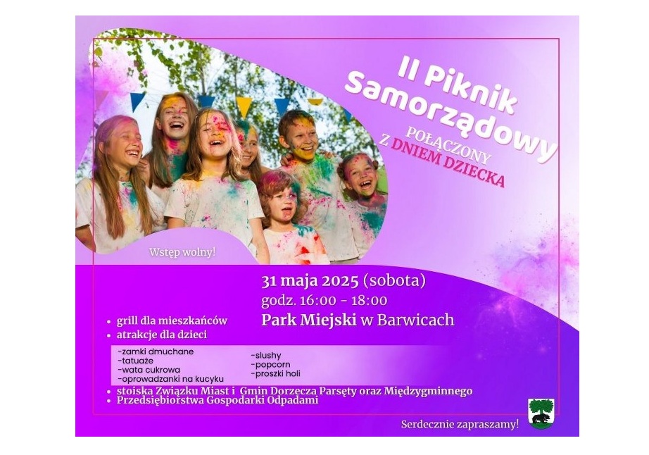 Zaproszenie na II Piknik Samorządowy połączony z Dniem Dziecka – 31.05.2025