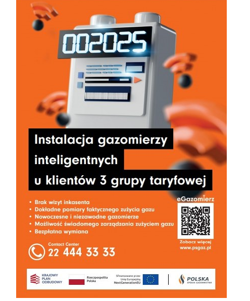 Ulotka dotycząca projektu eGazomierz.