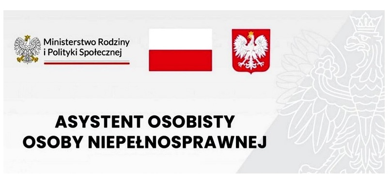 Plakat: Asystent osobisty osoby z niepełnosprawnością.