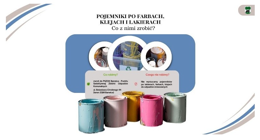 Co zrobić z pojemnikami po farbach, klejach i lakierach?