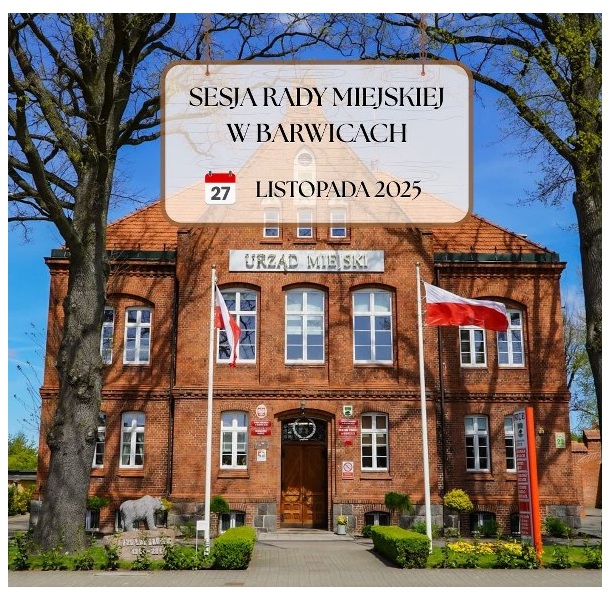 na zdjęciu budynek Urzędu Miejskiego w Barwicach