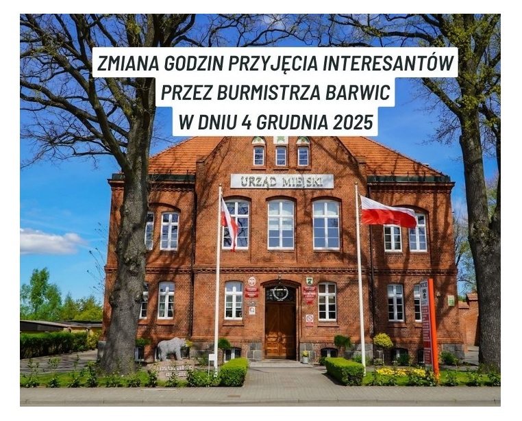 Na zdjęciu budynek Urzędu Miejskiego w Barwicach