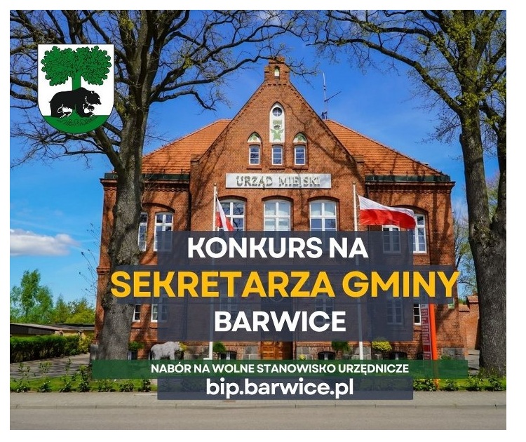 Na zdjęciu budynek Urzędu Miejskiego w Barwicach