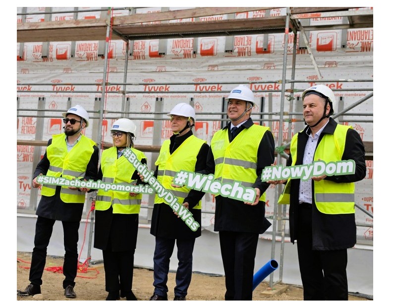 Wiecha na budowie SIM KZN Zachodniopomorskie w Barwicach.
