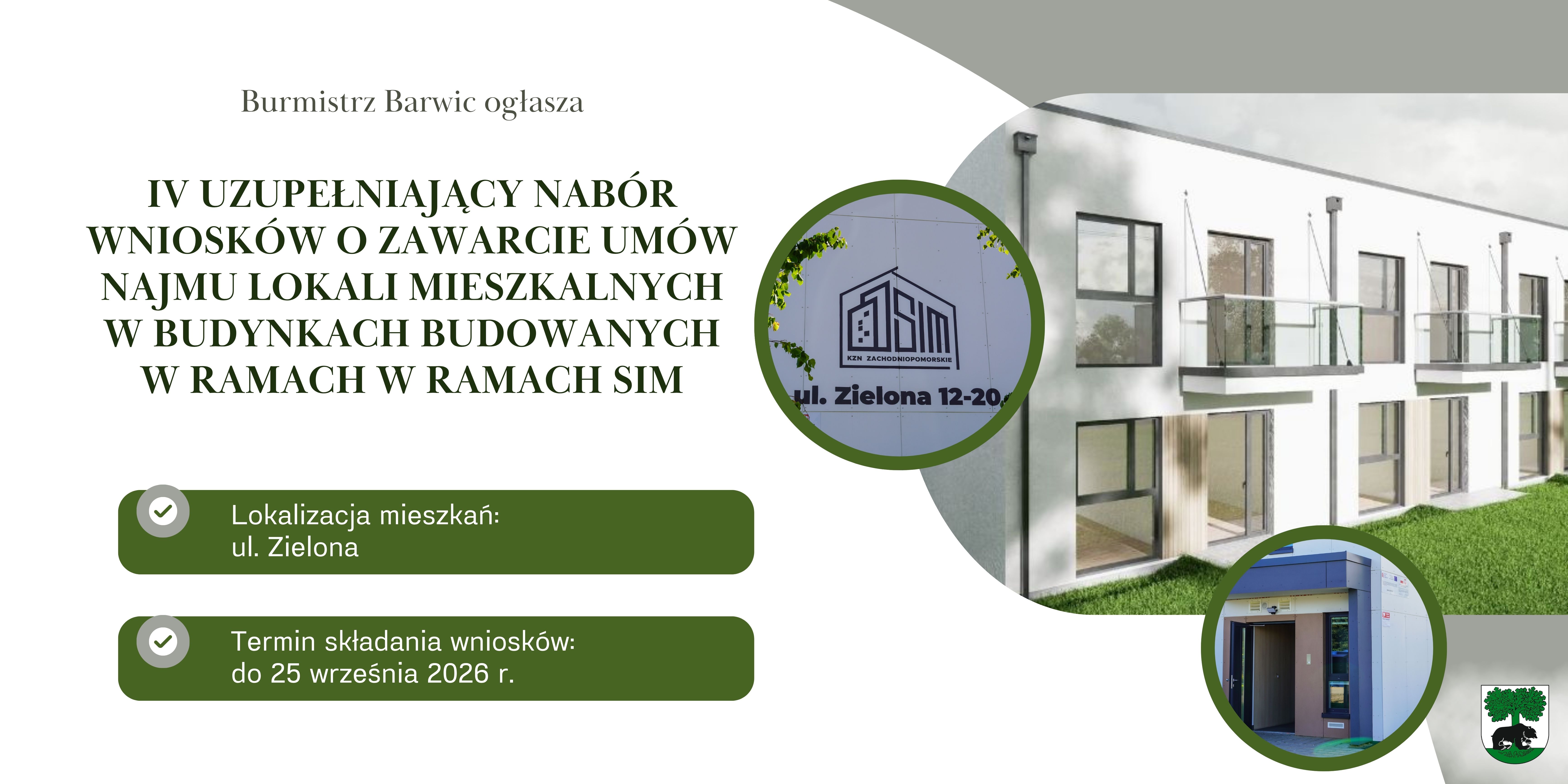 IV uzupełniający nabór wniosków o zawarcie umów najmu lokali mieszkalnych w ramach SIM