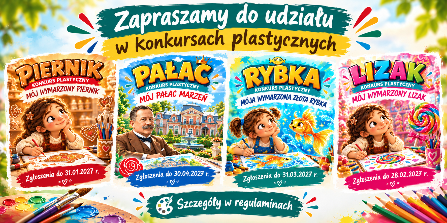 Ogólnopolskie konkursy plastyczne dla dzieci i młodzieży – zapraszamy do udziału