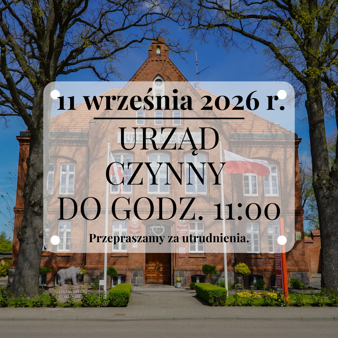 11 września – zmiana godzin pracy Urzędu Miejskiego w Barwicach