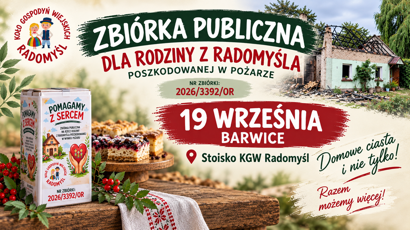 Zbiórka dla rodziny z Radomyśla podczas Dożynek Gminy Barwice