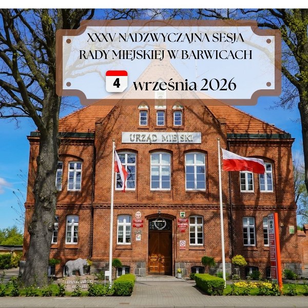 na zdjęciu budynek Urzędu Miejskiego w Barwicach