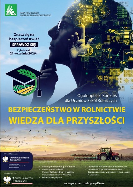 Plakat o konkursie KRUS
