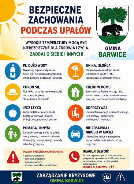 bezpieczne zachowania podczas upałów