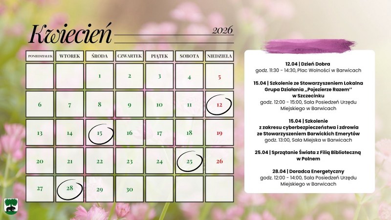 Kalendarz wydarzeń 2026