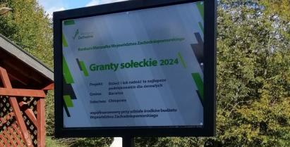 Tablica informacyjna Granty sołeckie 2024 - Chłopowo