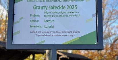 Tablica informacyjna Granty sołeckie 2025 - Jeziorki