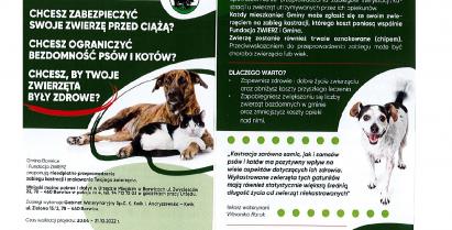 plakat informacyjny o akcji Zwierzowa Akcja Kastracja