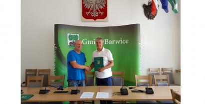 na zdjęciu Z-ca Burmistrza Barwic Robert Zborowski i Andrzej Werner
