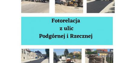 kolaż zdjęć z remontu ulicy Podgórnej
