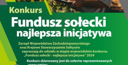 Plakat informujący o konkursie "Fundusz sołecki -najlepsza inicjatywa"