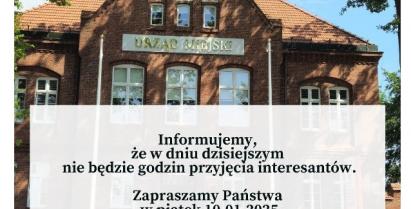 Zmiana godzin przyjęcia interesantów.