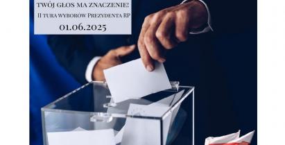 Informacja odnośnie II tury wyborów Prezydenta RP 1.06.2025 r.