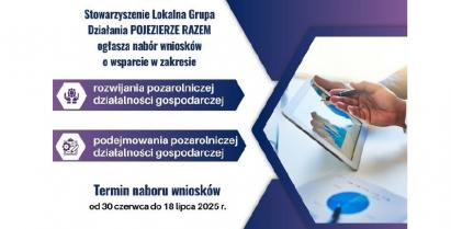 Nabór wniosków o wsparcie – rozwój przedsiębiorczości z LGD „Pojezierze Razem”