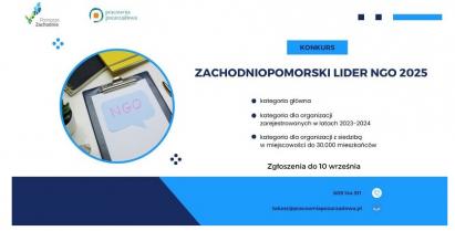 Konkurs Zachodniopomorski Lider NGO 2025 – nabór zgłoszeń trwa