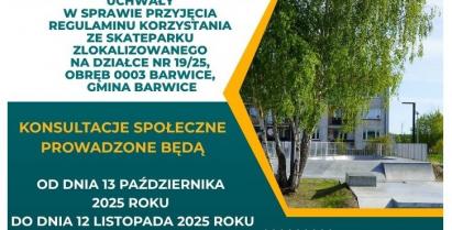 Plakat informujący o konsultacjach społecznych