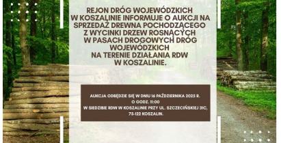 Plakat dotyczący aukcji drewna