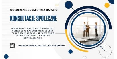 Konsultacje społeczne projektu uchwały dotyczącej zasad działania Komitetu Rewitalizacji