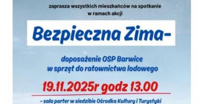 Bezpieczna zima - plakat OSP Barwice