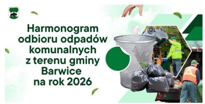 Harmonogram wywozu odpadów komunalnych na rok 2026.