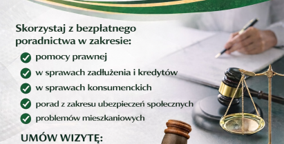Plakat informujący o Nieodpłatnym poradnictwie obywatelskim