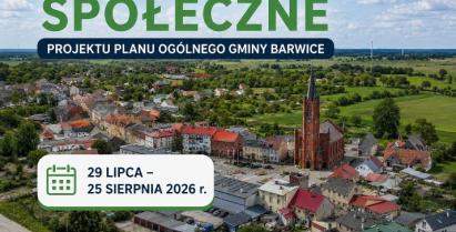 na zdjęciu Plac Wolności w Barwicach z lotu ptaka