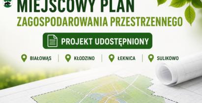 mapa na stole i napis Miejscowy plan zagospodarowania  przestrzennego