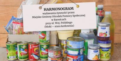 Harmonogram wydawania żywności – sierpień 2026