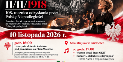 Obchody 108. rocznicy odzyskania przez Polskę niepodległości w Barwicach