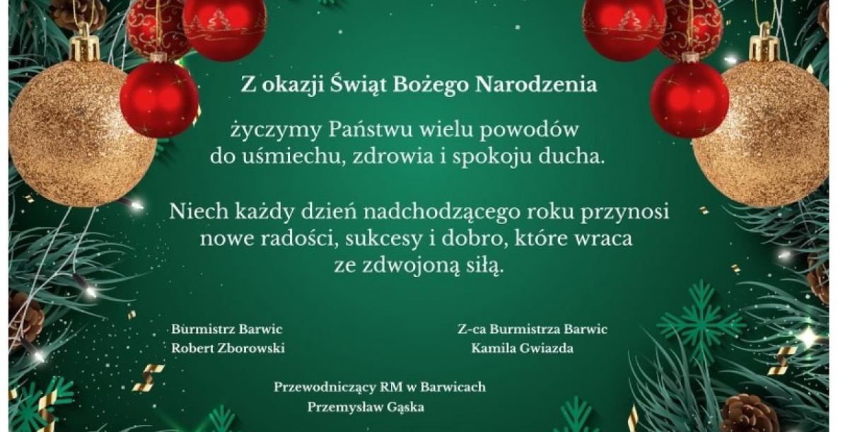 Kartka z życzeniami świątecznymi