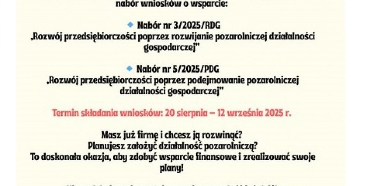 Plakat informacyjny LGD