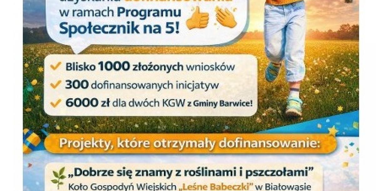 Plakat o dofinansowaniu ze Społecznika