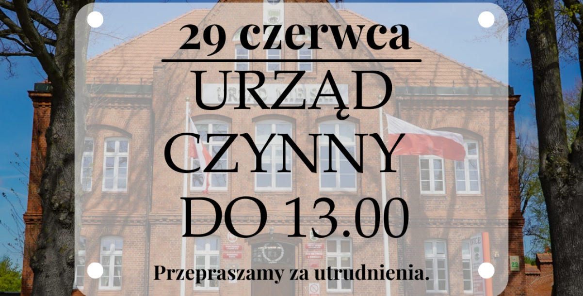 Zmiana godzin pracy w Urzędzie Miejskim w Barwicach