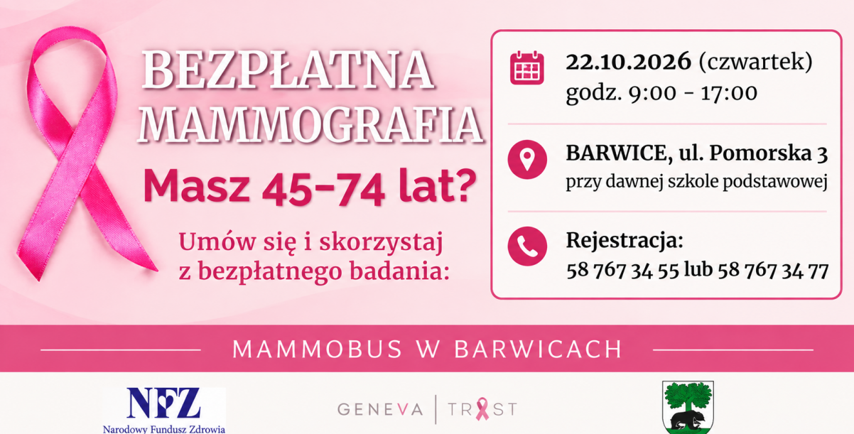 Bezpłatna mammografia w Barwicach – skorzystaj z badań profilaktycznych