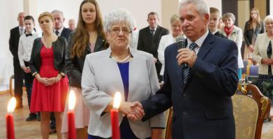 Marianna i Kazimierz Witkowscy w trakcie Jubileuszu 50 lecia małżeństwa