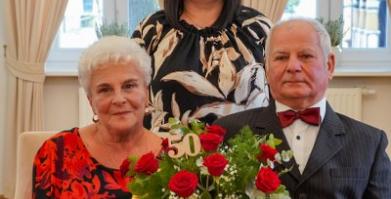 Złote Gody Państwa Elżbiety i Eugeniusza Płucienników z Barwic