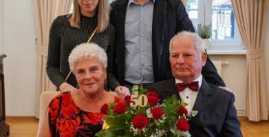 Złote Gody Państwa Elżbiety i Eugeniusza Płucienników z Barwic