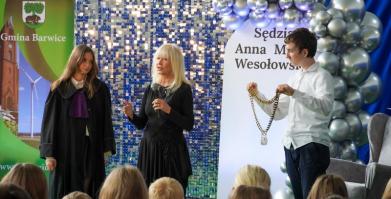 Spotkanie z sędzią Anną Marią Wesołowską w Barwicach i Starym Chwalimiu