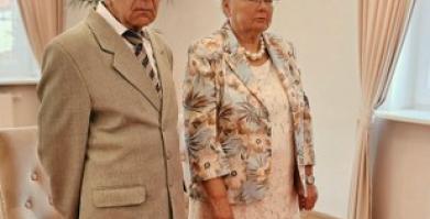 Tadeusz i Jadwiga Błaszko w USC w UM w Barwicach